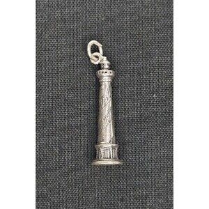 925 Sterling Silver Vintage Lighthouse Charm Pendant
